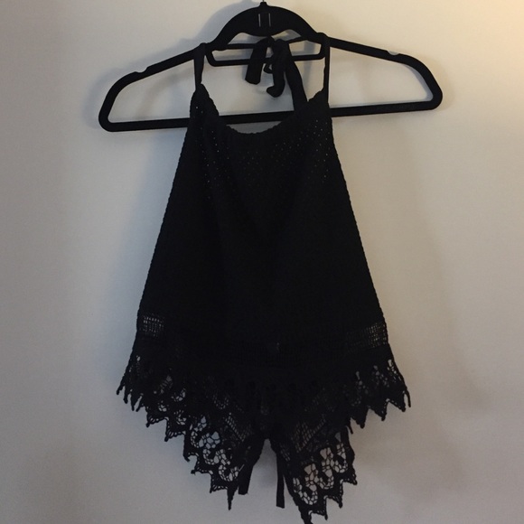 Black Crop Top - Picture 2 of 4