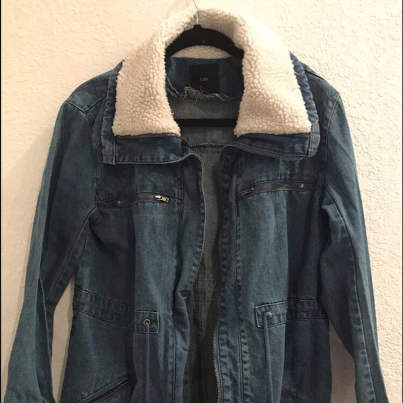 Forever 21 Shearling Denim Jacket
