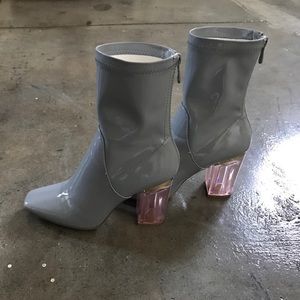 Public Desire pink acrylic heels