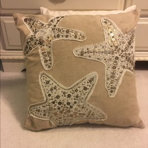Beaded Starfish Pottery Barn Throw Pillow
