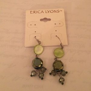 Erica Lyons green dangly earrings