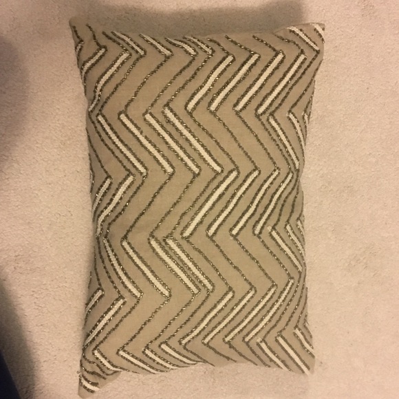 Pottery Barn Chevron Beaded Throw Pillow - Picture 1 of 4