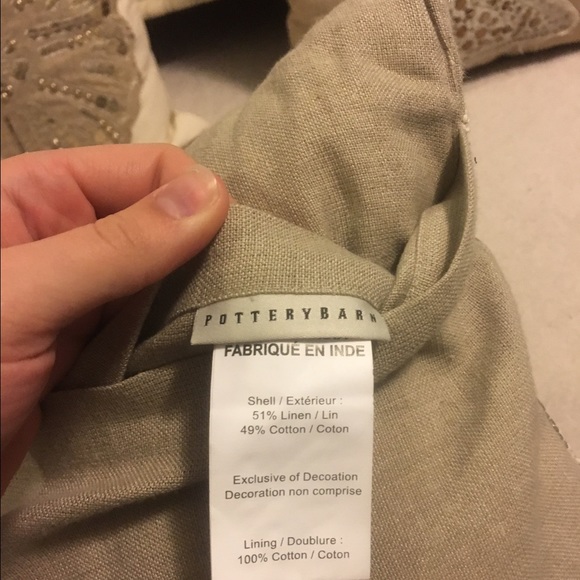 Pottery Barn Chevron Beaded Throw Pillow - Picture 3 of 4