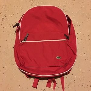Lacoste red backpack 🎒