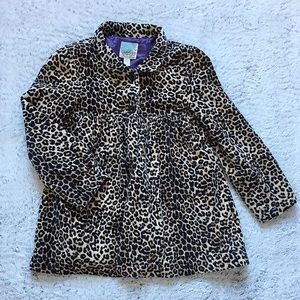 🎀Girl's Peek Leopard Baby Doll Coat🎀