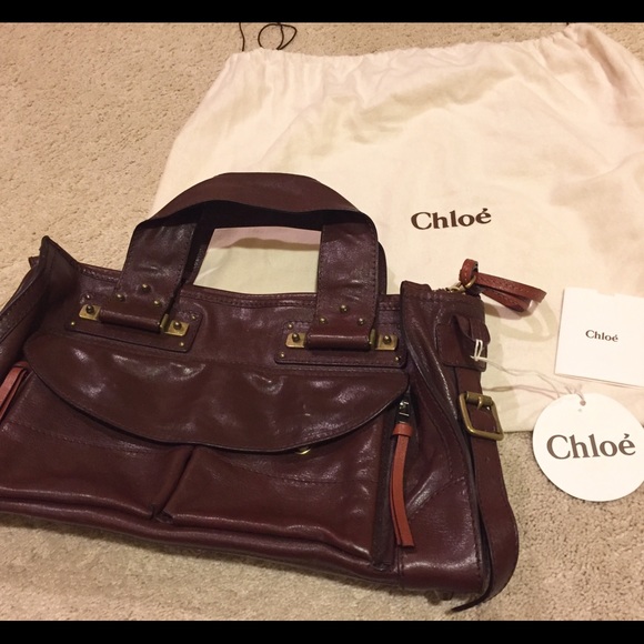 Chloé handbag, chocolate brown leather