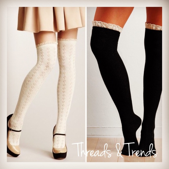Accessories - Laced Knee High Socks