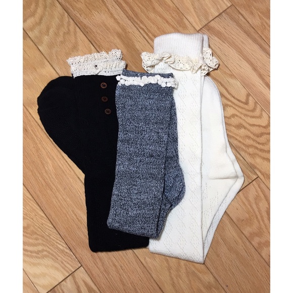 Laced Knee High Socks - Picture 2 of 3