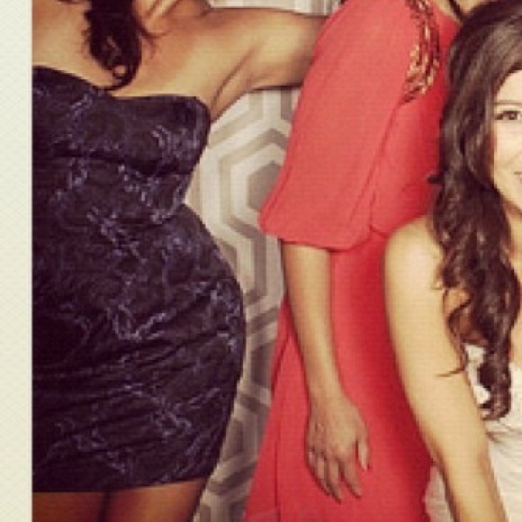 Beautiful deep blue and black formal dress - Picture 4 of 4