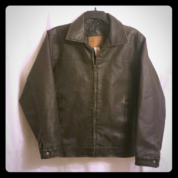 arizona jean company faux leather jacket