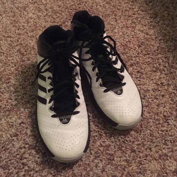 Adidas Black and White High Top Sneakers
