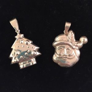 Sterling silver Christmas pendants
