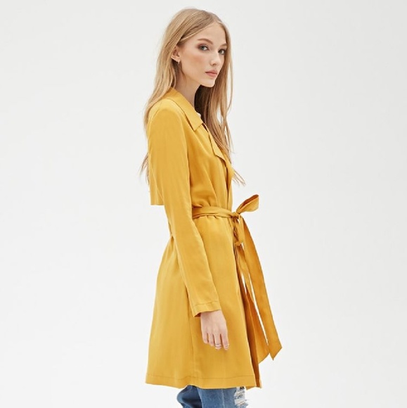 Yellow Forever 21 Trench Coat