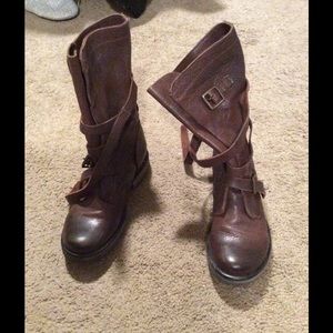 Steve Madden leather motorcycle boots
