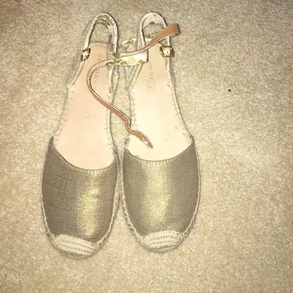Sperry gold espadrilles