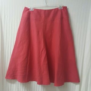 Women's Linen Midi Flare Skirt