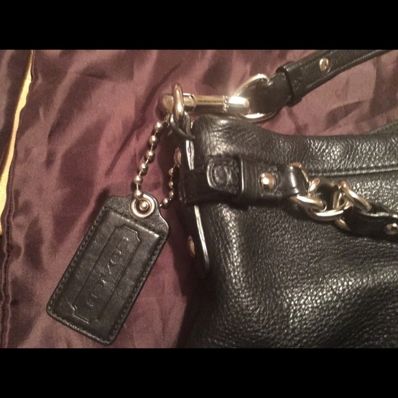 Black Leather Coach Purse - Picture 2 of 4