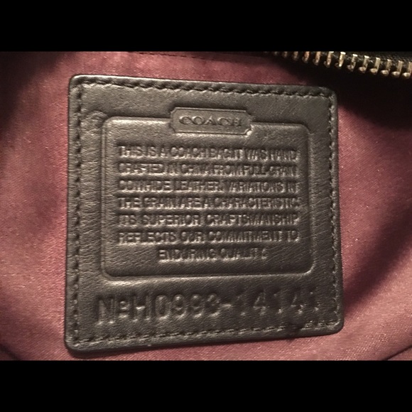 Black Leather Coach Purse - Picture 3 of 4