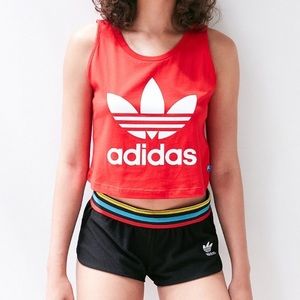 Adidas trefoil cropped tank top