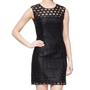 Milly Sleeveless Illusion Filament Sheath Dress