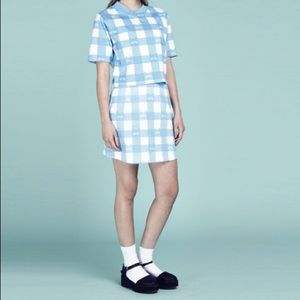 Lazy Oaf Cat Gingham shirt