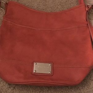 Orange Nine West cross body purse