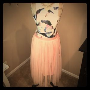 Light pink tulle skirt