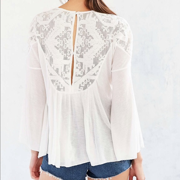 Ecote lace-up babydoll blouse. Brand new. 🌸 Host Pick 🌸 - Picture 3 of 8