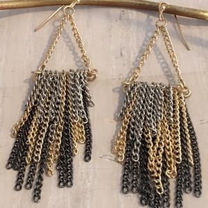 Multicolored chain earrings