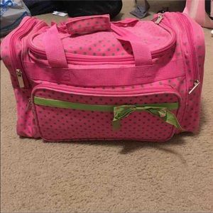 Polka dot duffle bag