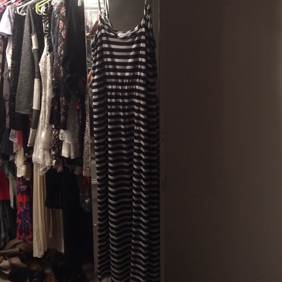 NWT Calvin Klein striped maxi dress