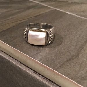 Michael Dawkins Sterling Silver w/ Gold Pearl Ring