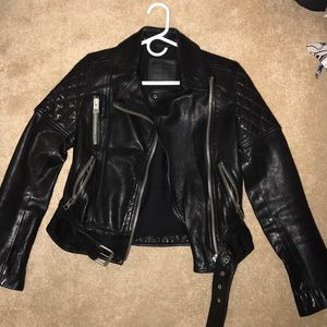 All saints leather jacket