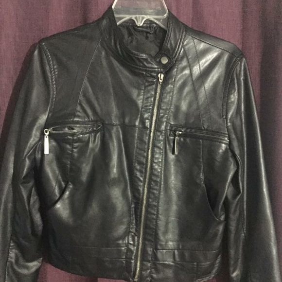 Black Faux Leather Jacket
