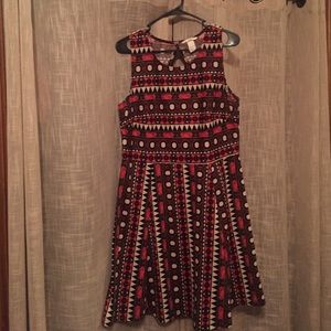 H&M a-line back cutout dress size L