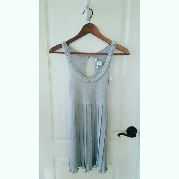 Silver Blousan Dress from White House Black Market