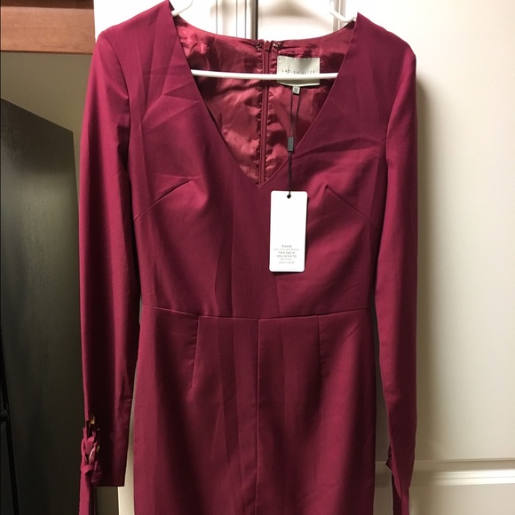 Wine front slit dress UK SIZE 10 = to US size 6
