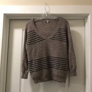 JCREW Sequin V-Neck Sweater