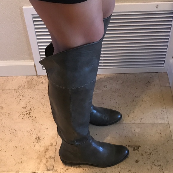 Very Volatile Grey Knee High Boot