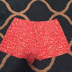 Peach Leopard Shorts
