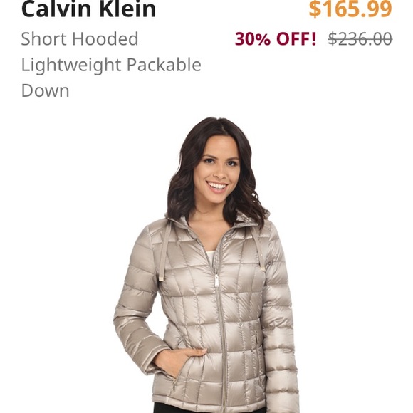 Calvin Klein Down Packable Jacket in Purple