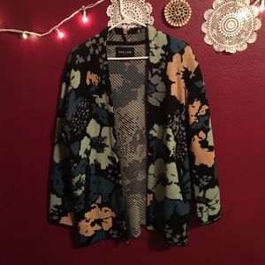 Floral obey cardigan NWOT