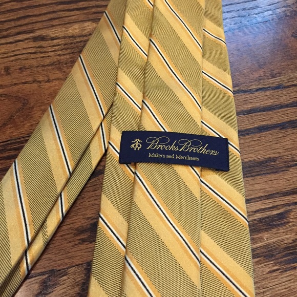 Brooks Brothers Accessories Yellow Navy Brooks Brothers Tie Poshmark