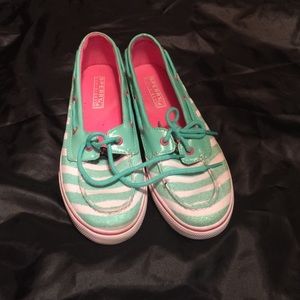 Teal/ white sparkles Perry's