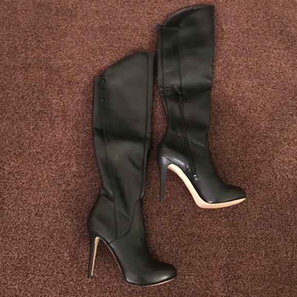 Guess Shoes - Guess black heeled knee high boots
