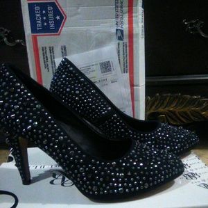 Rock & Republic black with gunmetal spikes 9
