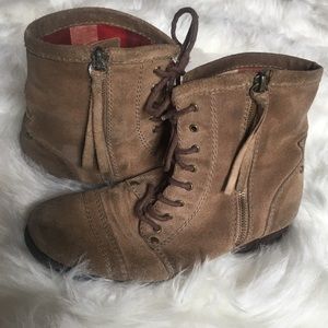 ALDO Lace Up Suede Combat Boots
