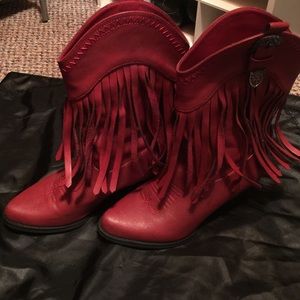 Red cowboy boots