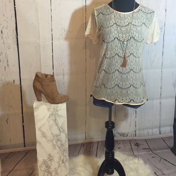 American Apparel Tops - American Apparel Elegant Lace Top