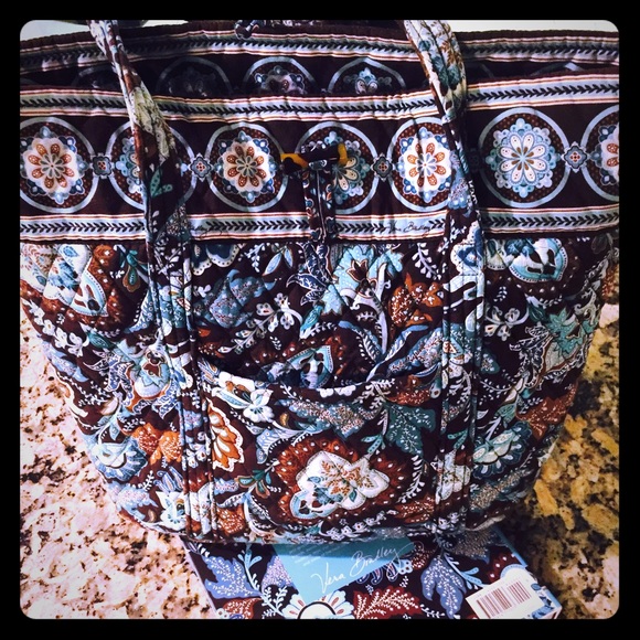 Vera Bradley Tote Java Blue with Bonus